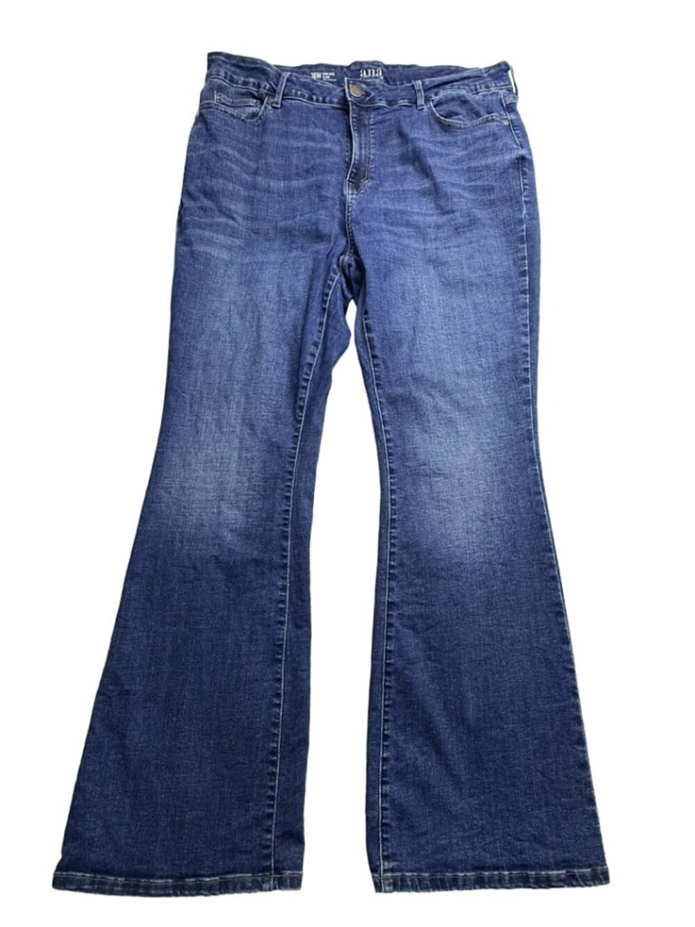 a.n.a Women’s 16W Flare Jeans Dark Wash Stretch Denim Plus Size Bootcut